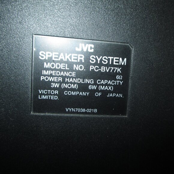 JVC Portable Component System/PC-V77 - Picture 14 of 16
